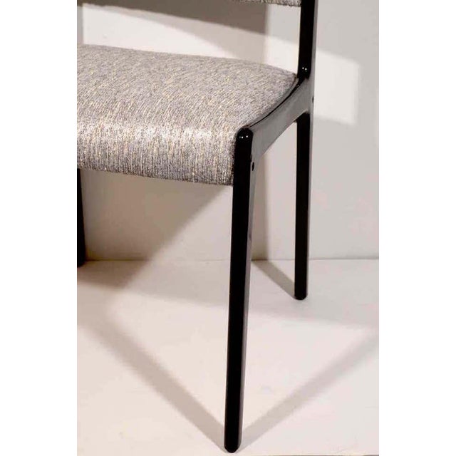 Wood Set of Six Mid-Century Modern High Back Dining Chairs in the Style of Gio Ponti For Sale - Image 7 of 13