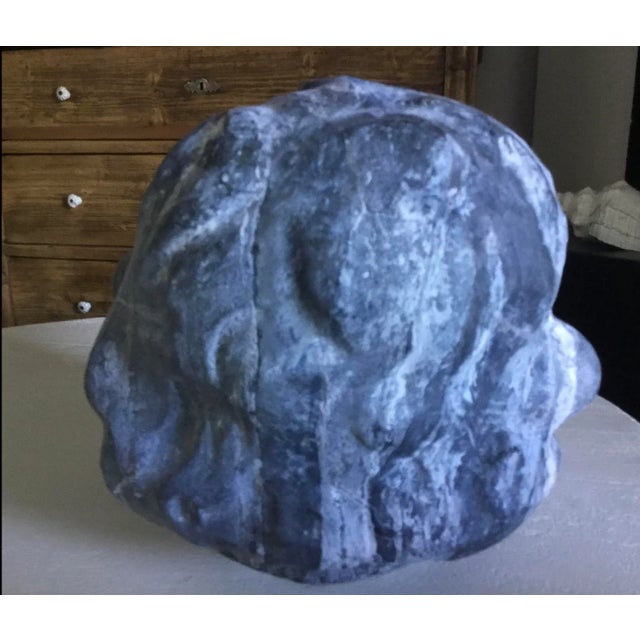 Transitional Late 19th Century Architectural Zinc Cherub’s Head For Sale - Image 3 of 7