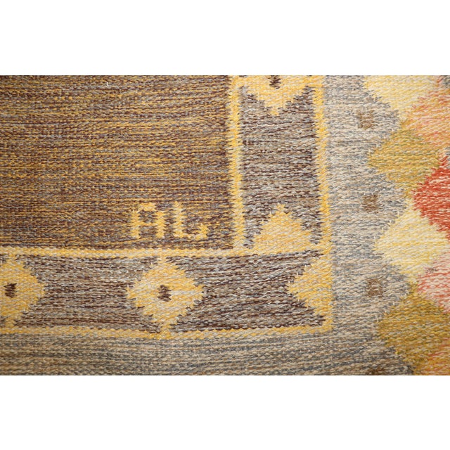 Mid 20th Century Swedish Kilim - 4'4" x 6'7" For Sale - Image 4 of 9