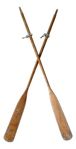 Vintage Smoker's Reliable Wooden Oars Pair