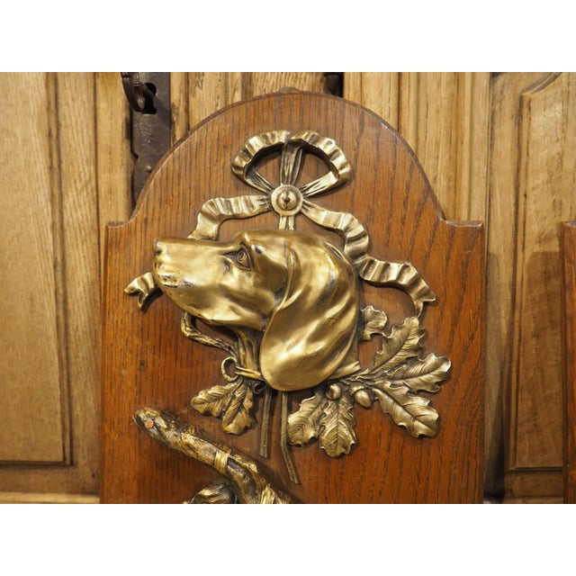 Sometimes referred to as “fruits of the hunt”, this pair of French trophées de chasse wall plaques from the early 1900s...