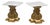 Pair of 1970 Fuggiti Studios Gilt Marble Top Pedestal Side Tables For Sale