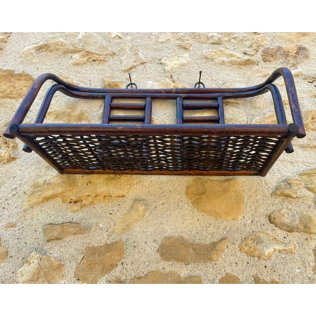 Mid- Century, Bamboo & Rattan Wall Shelf, 1960s For Sale - Image 17 of 18