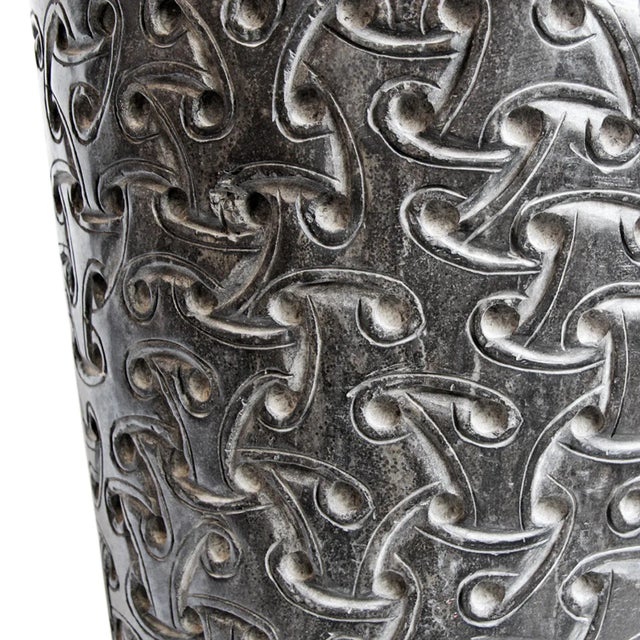 Vintage Black Marble Carved Pedestal Sink For Sale - Image 4 of 5