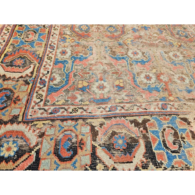Art Nouveau Antique Caucasian Karabagh Gallery Rug, Handwoven Pistachio Green & Yellow, 1850s, 7' x 19' For Sale - Image 3 of 18