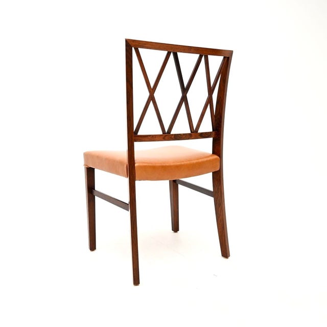 Wood Vintage Danish Dining Chairs attributed to Ole Wanscher, 1960, Set of 4 For Sale - Image 7 of 11