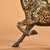 Pair of Vintage Bronze Galloping Horses – Gold Inlaid Horse Statues, 2.2 LBS For Sale - Image 9 of 10