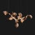 Dune 12 Cluster Chandelier with Shades in Copper Metallic Tone by Daniel Becker for Moss Objects For Sale - Image 6 of 9