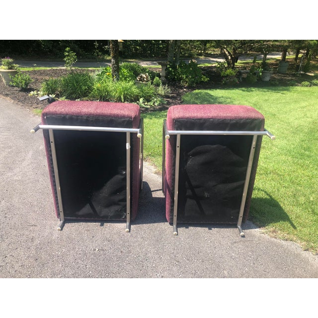 Contemporary Upholstered Aluminum Frame Bauhaus Chairs - A Pair For Sale - Image 4 of 12