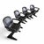 2000 - 2009 Kangaroo Z-Chairs with Black Leather Upholstery by Ernst Moeckl for Horn Collection, 1960s, Set of 4 For Sale - Image 5 of 18