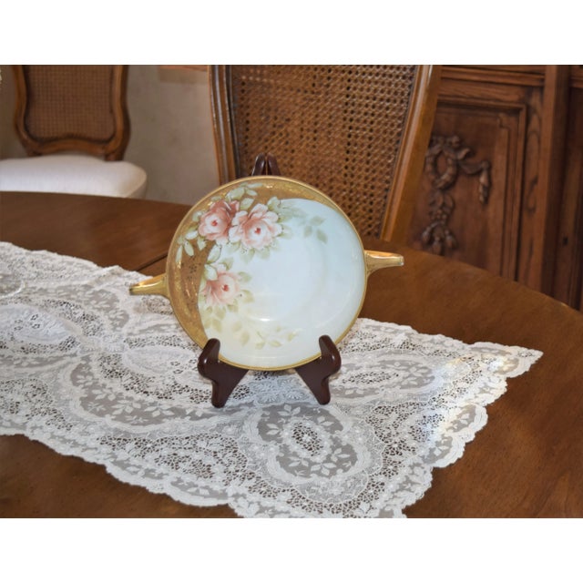 Beautiful hand painted Nippon bowl. It is beautifully painted with lots of gold. Marked hand painted Nippon on back....