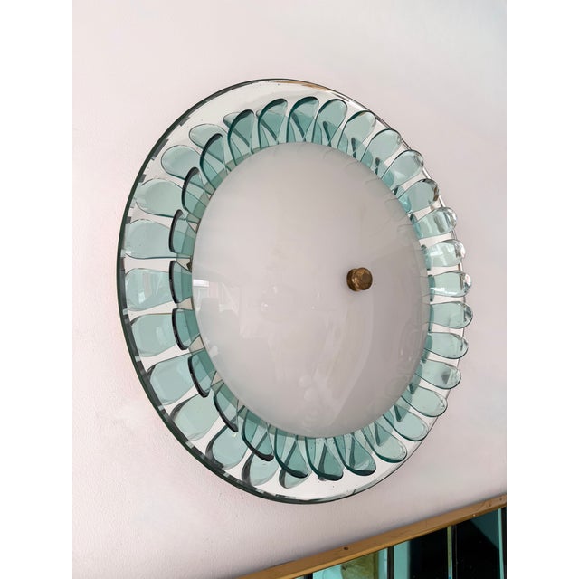Sconce Mirror and Glass by Fontana Arte. Italy, 1950s For Sale - Image 6 of 14