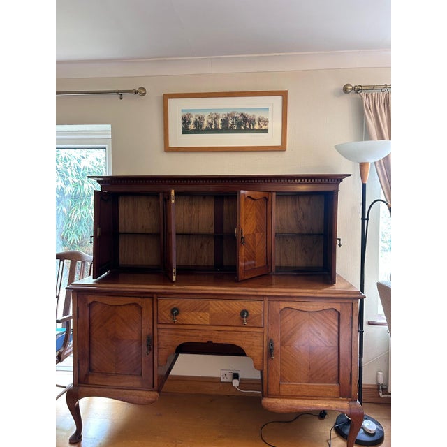 Antique French Walnut 2-Part Buffet with Sideboard, Early 20th Century For Sale - Image 10 of 16
