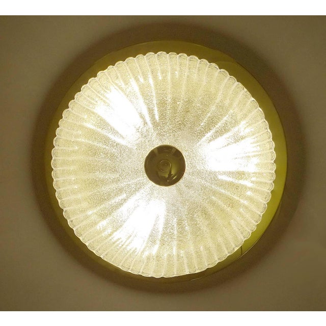 Large Vintage Glass Flush Light, 1960s For Sale - Image 13 of 17