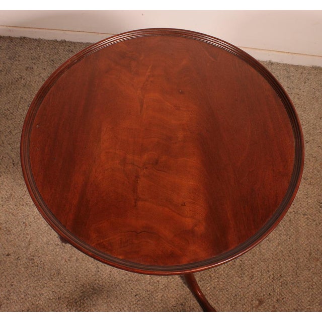 Wood Small Mahogany Pedestal Table, 1800s For Sale - Image 7 of 8