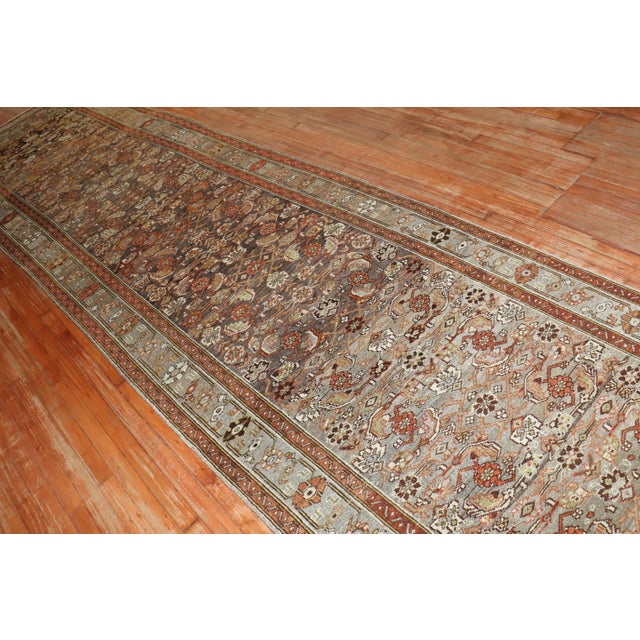 Red Persian Malayer Wide Herati Runner rug no.j3378 For Sale - Image 8 of 10