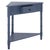 Wood Gomez 1 Drawer 1 Shelf Corner Table in Blue For Sale - Image 7 of 9