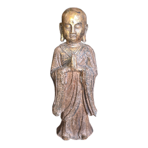 Buddhist Diety Statue With Gilt Finish