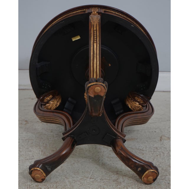 Maitland Smith Round Clawfoot Mahogany Lamp Table For Sale - Image 13 of 14