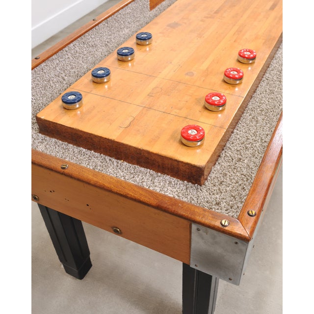 20th Century Americana Arcade Shuffleboard Game Table 22 Ft For Sale - Image 4 of 18