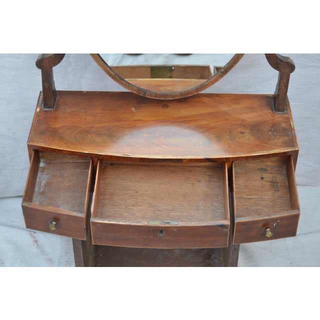 Traditional George II Shaving Mirror on Stand For Sale - Image 3 of 13