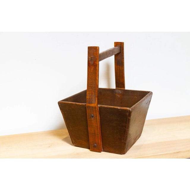 Rustic Chinese Wooden Basket For Sale - Image 4 of 7