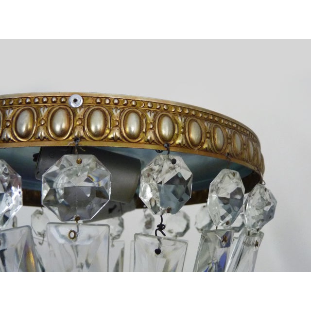 1960s Vintage Two-Light Crown-Shaped Ceiling Light, 1960s For Sale - Image 5 of 8