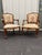 Early 20th Century French Walnut Needlepoint Arm Chairs- A Pair For Sale - Image 4 of 12