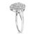 10K White Gold 1/2 Cttw Round & Baguette Cut Diamond Pear Shaped Domed with Halo Cocktail Ring, Size 6.5 For Sale - Image 4 of 7