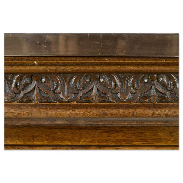 English Display Case in Carved Wood and Brass For Sale - Image 4 of 8