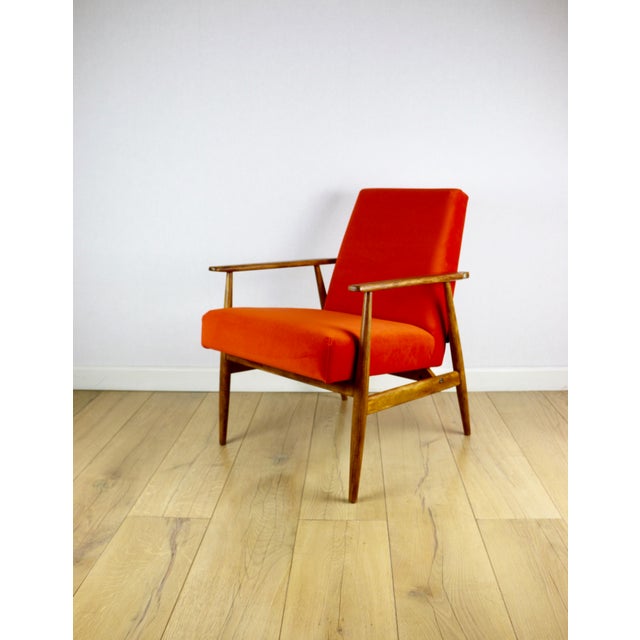 Orange Lis Lounge Chair by Henryk Lis, 1970s For Sale - Image 3 of 13