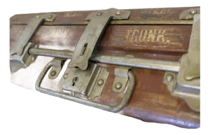 Metal Travel Cabin Trunk by T. Wilkes & Sons, 1910