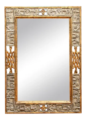 Vintage Harrison & Gil Dauphine Large Scroll Gilt Beveled Wall Mirror