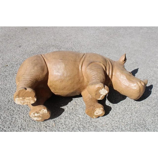 1990s Italian Artist, Large Rhino, 1990, Resin For Sale - Image 5 of 9