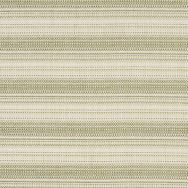Schumacher Sabine Performance Stripe Fabric In Green For Sale