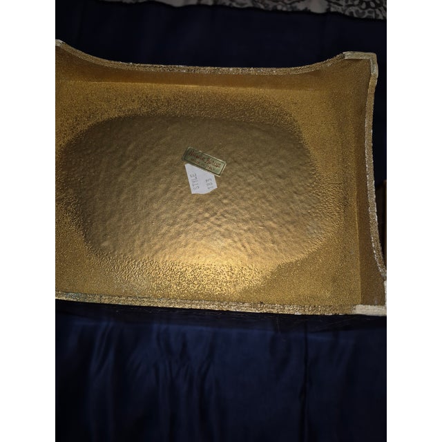 Off-white Mid 20th Century Matching Italian Florentine Carved Wood Wastebasket and a Small Tissue Box Fd For Sale - Image 8 of 14