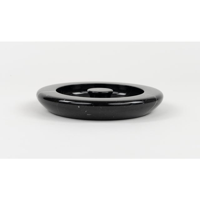 Black Marble Ashtray attributed to Angelo Mangiarotti, Italy, 1970s For Sale - Image 6 of 18
