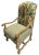 Wood Vintage Hacienda Chair With New Frida’s Garden Fabric Upholstery in Springtime Colors For Sale - Image 7 of 7