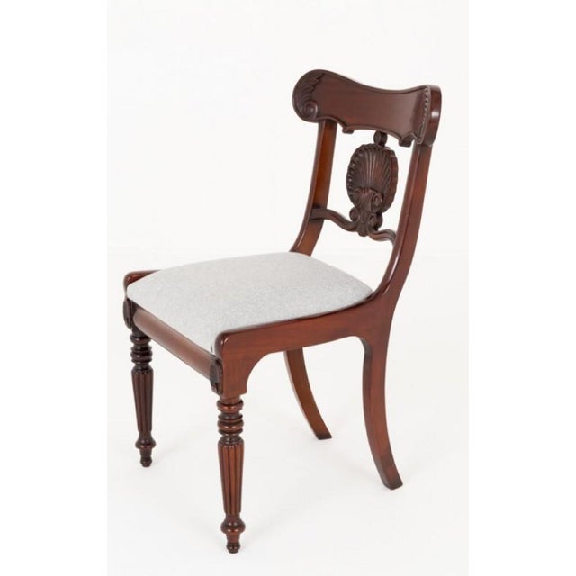 Wood William IV Style Dining Chairs in Mahogany, 1920s, Set of 12 For Sale - Image 7 of 7