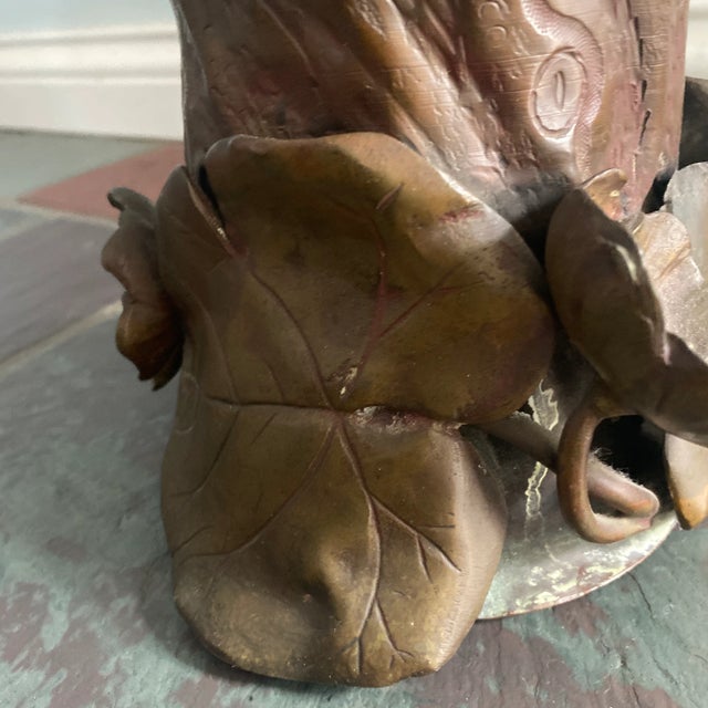 19th Century Figural Bird Copper Bronze Urn For Sale - Image 9 of 13