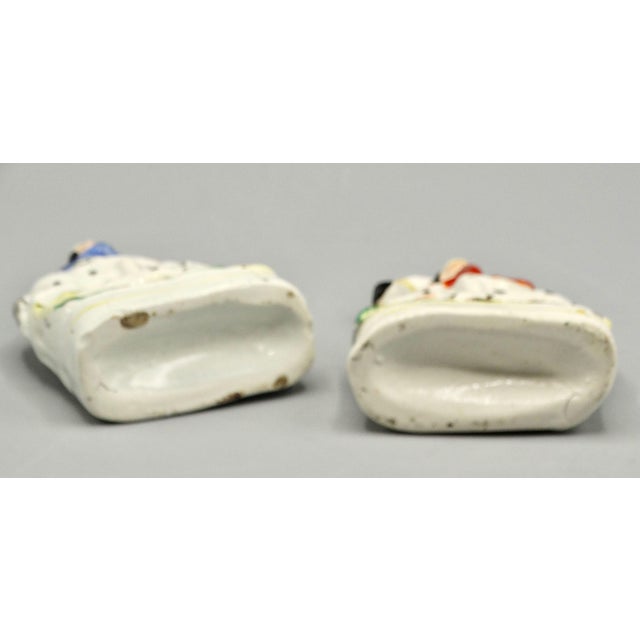 Antique Staffordshire Petite Equestrian Figurines, a Pair For Sale - Image 9 of 9