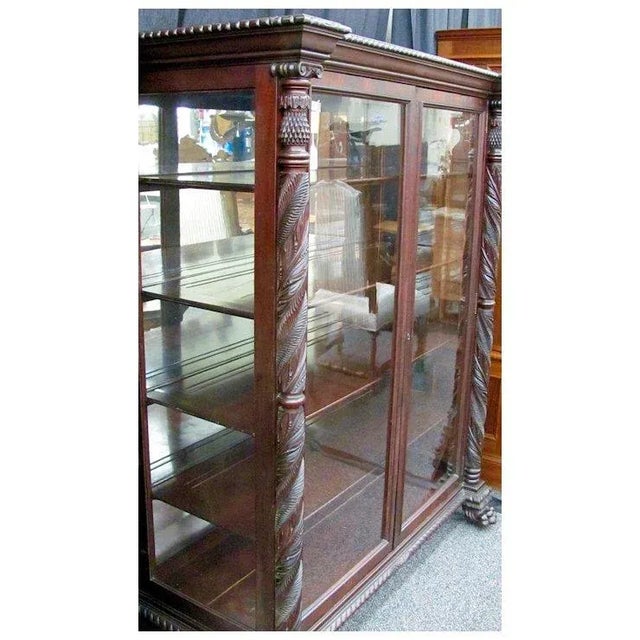 Chinese 1900s Mahogany China Cabinet For Sale - Image 3 of 7