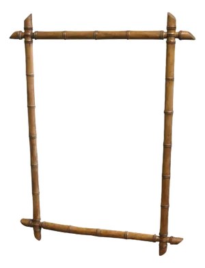 Vintage French Bamboo Wall Mirror