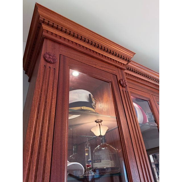 Mid-Century Modern Stunning Hand Carved Mahogany Wet Bar. For Sale - Image 3 of 12