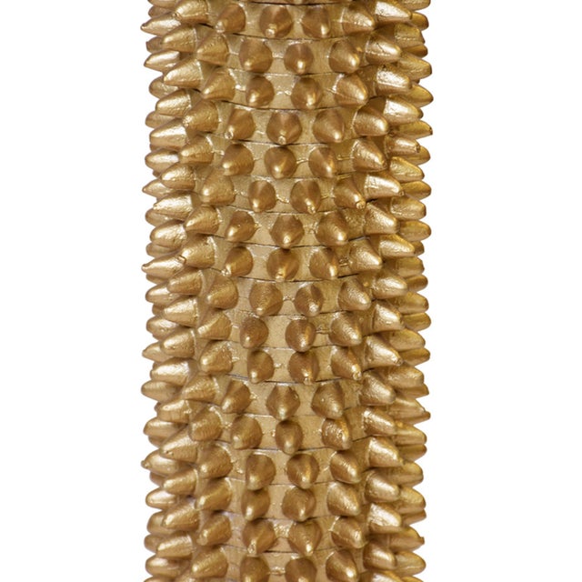 Matthew Izzo Home Talia Urchin Textured Round Pedestal Side Table With Marble Base and Inset Mirror Top For Sale In New York - Image 6 of 8