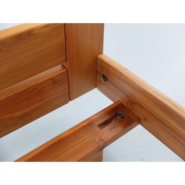 Bed Frame and Bedside Tables in Elm Wood from Regain, France, 1980s, Set of 3 For Sale - Image 14 of 16