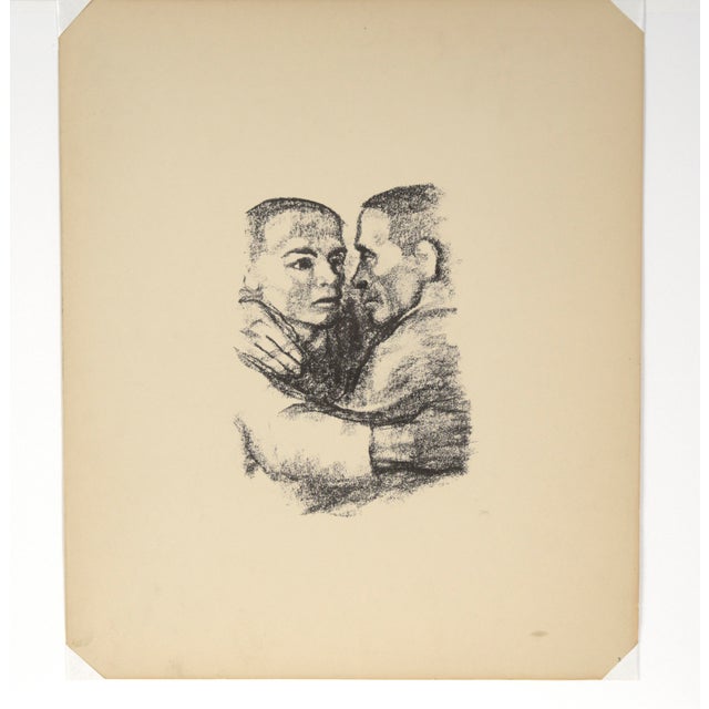 1940s "Brotherhood" Lithograph by Käthe Kollwitz For Sale - Image 5 of 5