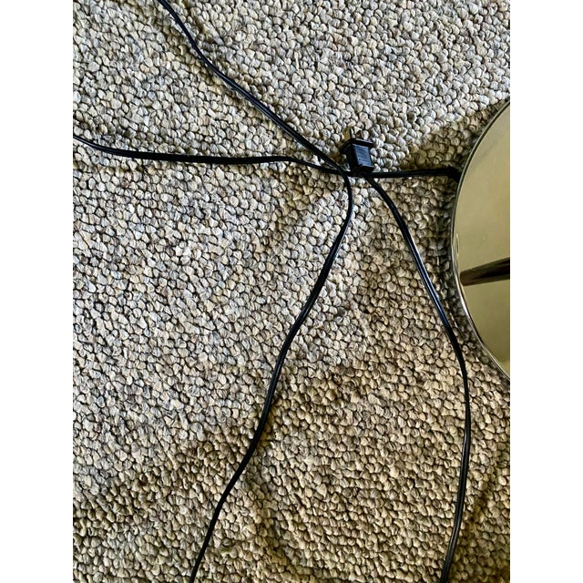 Vintage 1960s Midcentury 3-Light Floor Lamp Attributed to Gerald Thurston for Lightolier ~ Silver and Brown Floor Lamp With 3-Way Switch For Sale - Image 13 of 14