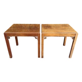 1960s Pair of Vintage Drexel Heritage Mahogany End Tables For Sale