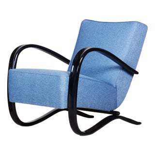 Czech Art Deco Beech Armchair attributed to J. Halabala for Up Zavody, 1930s For Sale
